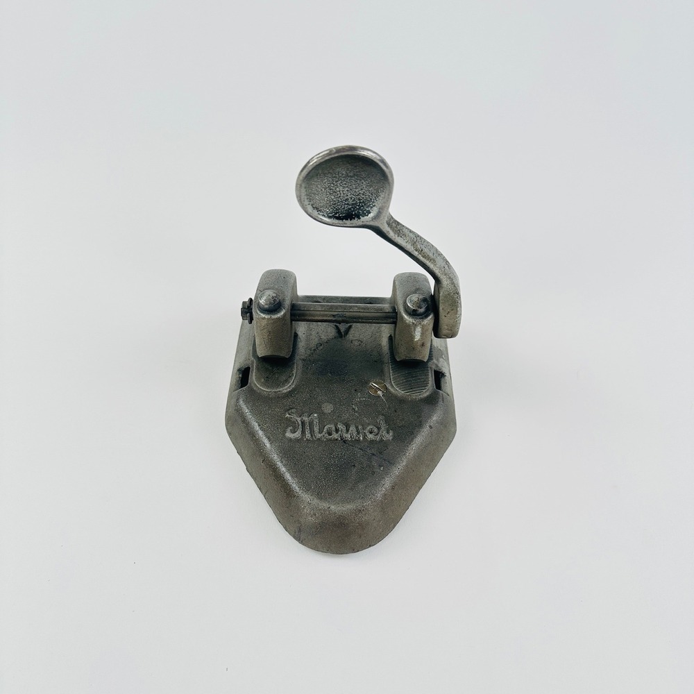 Marvel Hole Punch Gray Vintage Wilson Jones Co Industrial Cast Metal Office